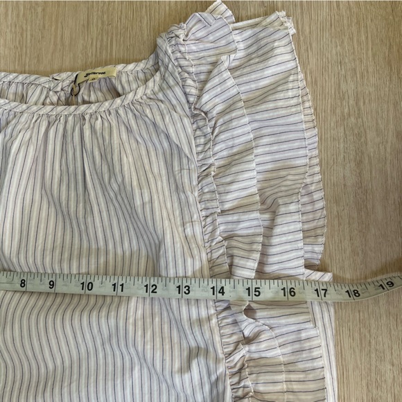 NWT Bellerose Agathe Striped Flounce Flutter Sleeve 100% Cotton Top - Picture 13 of 16